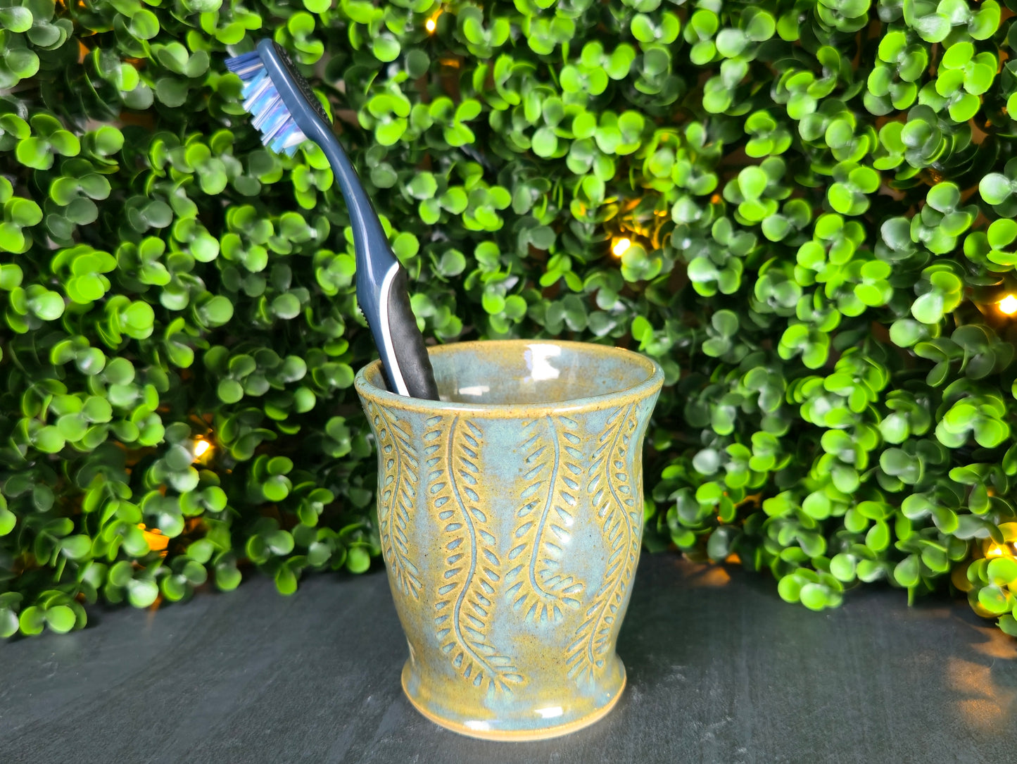 Turquoise Willow Toothbrush Holder